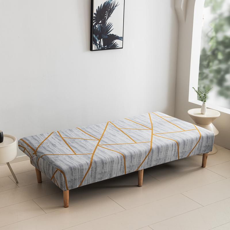 Futon Sofa Folding Sofa Bed Cover Sofa Covers Spandex Stretch Double Seat Cover Slipcovers for Living Room Geometric Print