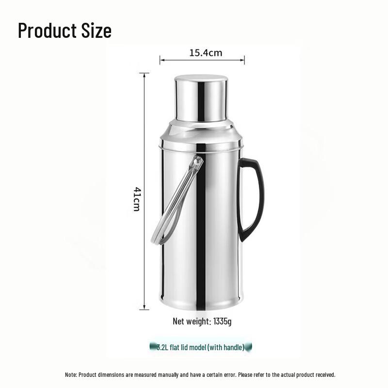 Jimei Jiduo 3,2L Rostfritt Stål Termos med Glasinsats