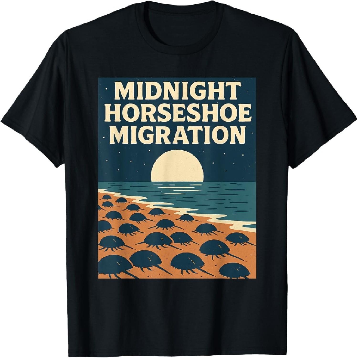 

Midnight Horseshoe Shirt Crab Migration Full Moon Delaware T-Shirt XXXXXL різнокольоровий