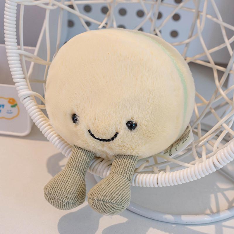 Shaped Macaron Cute Plush Toy Doll With Smiling Expression For Children Gift
