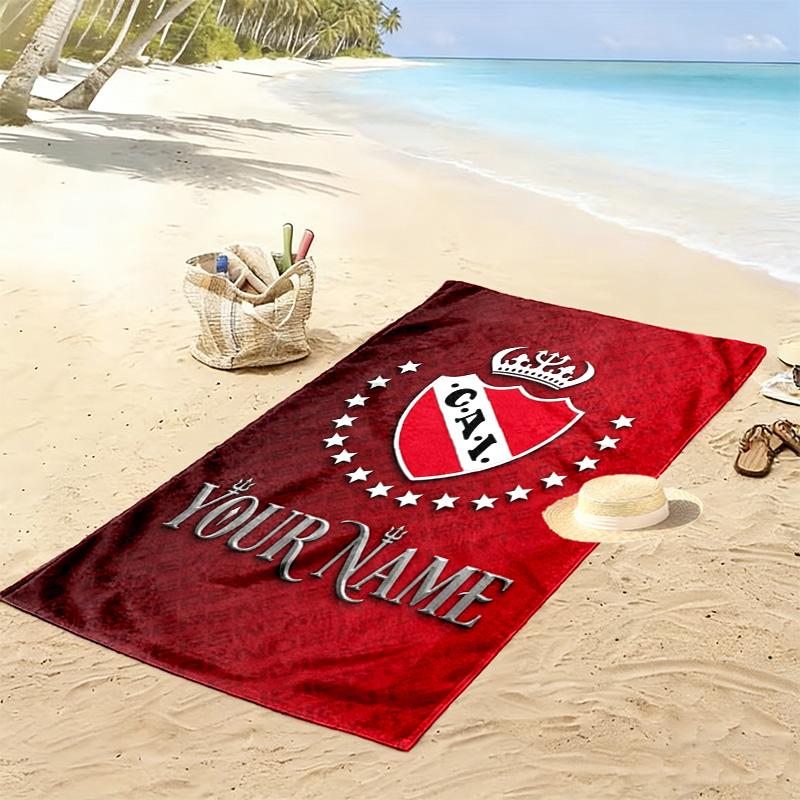 Name Custom CA Independiente Print Beach Towel, Large Soft Quick Dry Towel for Beach Camping Swimming