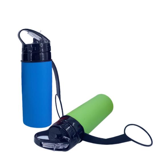 450ml Collapsible Water Bottle with Handle BPA Free Food Grade Leak Resistant Travel Sports Foldable Water Bottle