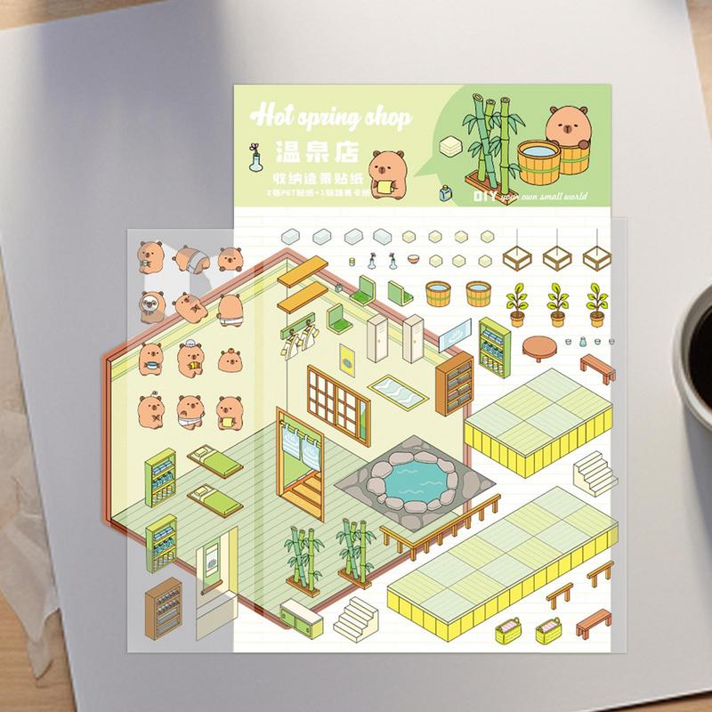 Haus Szenen Aufkleber 3D Cartoon Haus Aufkleber Niedliche Aufkleber Szenen Kinder Szenen Aufkleber Set Für Kinderzimmer Vorschule