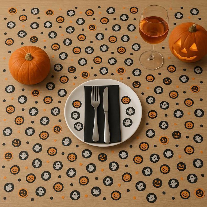Pack of 300 Halloween Confetti Pumpkins and Ghosts In Paper for Table Decoration