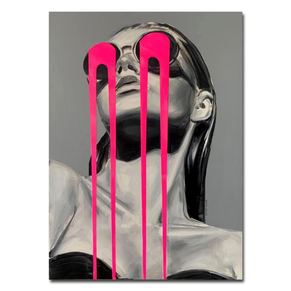 Abstract Fashion Woman Sunglasses Wall Art Poster Modern Popular Home Living Room Decoration Canvas Painting Mural Print Picture