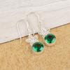 Emerald 925 Solid Sterling Silver Earrings, Handmade Gemstone Earrings Jewelry, Gifts For Wife Brand New Earrings