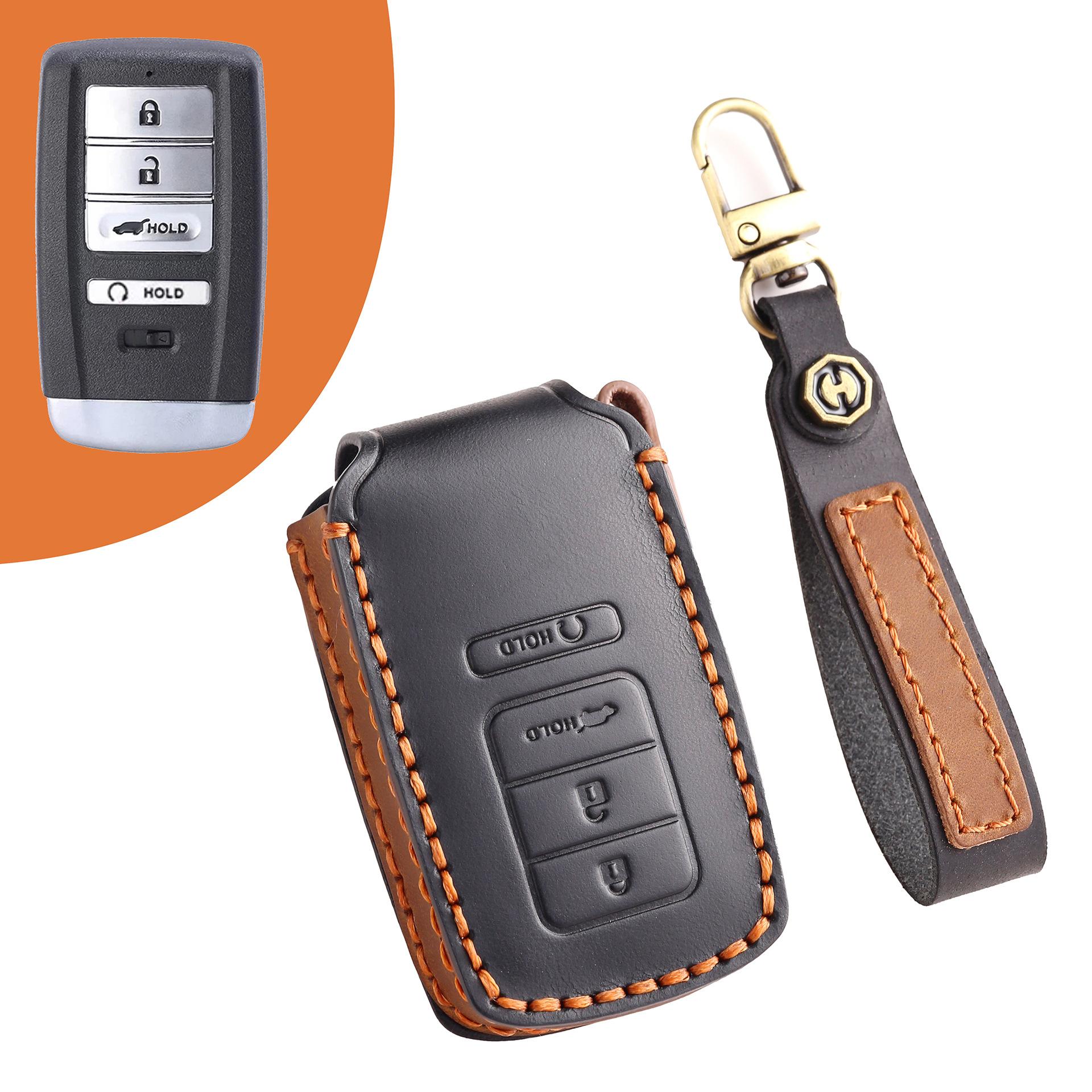

Suitable for Acura key cover MDX/CDX/RDX/TLXL/RLX/NSX/ILX car leather car buckle case bag чёрный