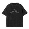 Washed Vintage Osvaldo Cavandoli La Linea Funny Graphic Tshirts Men Women Clothing Anime Oversized Short Sleeve Tops T Shirts