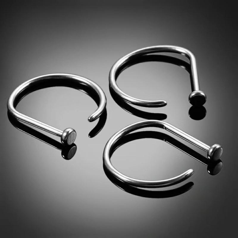 Women Fake Piercing Nose Ring Hoop Septum Non Piercing Nose Clip Rock HipHoop Stainless Steel Magnet Fashion Punk Body Jewelry