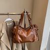 Retro bag women's large-capacity new versatile casual messenger bag single shoulder underarm commuter tote bag