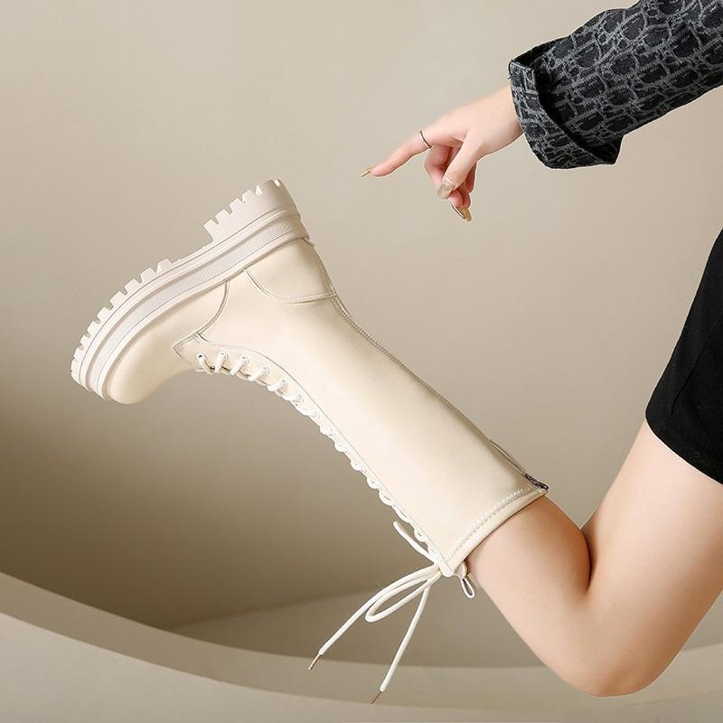 Long boots for women's autumn new straps, thin knight boots, thick soles but knee knight boots for women