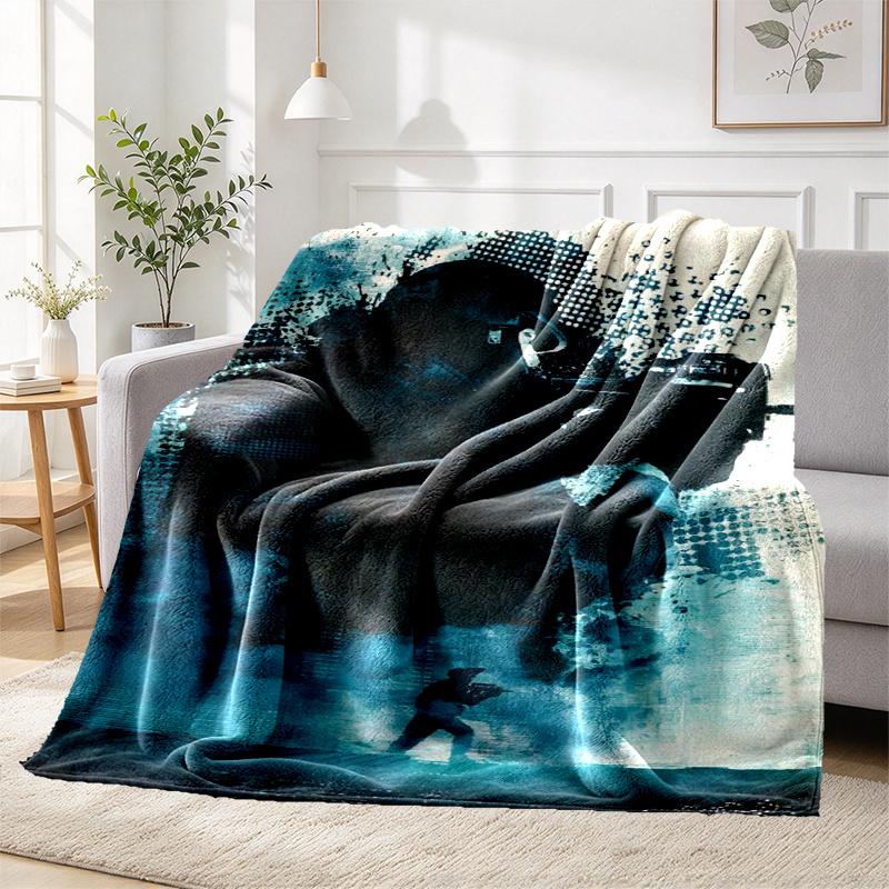 Counter Strike Pattern Blanket for Home Decoration, Bed, Sofa, Car Travel, Camping, Suitable for All Seasons, Birthday Christmas Gift