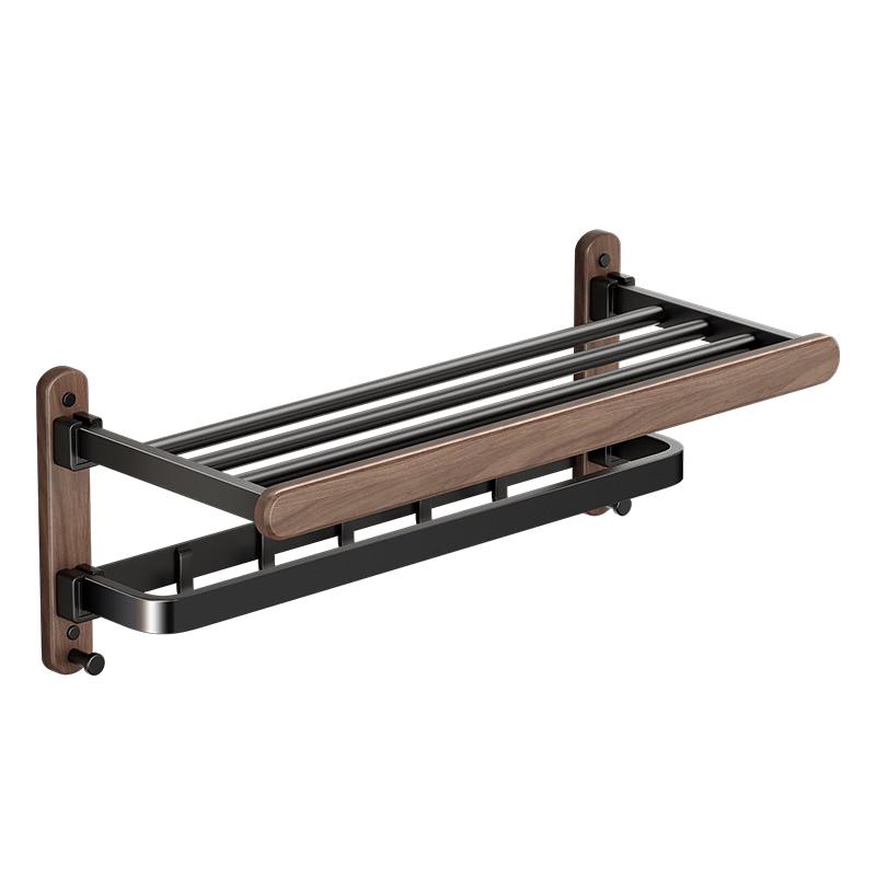Er Mo Retro Walnut Solid Wood Wall-Mounted Home & Bath Organizers