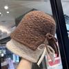 Small Hollow Knitted Fisherman Hat Basin Hat Autumn and Winter Sweet Girl Warm Ear Protection Bucket Hat