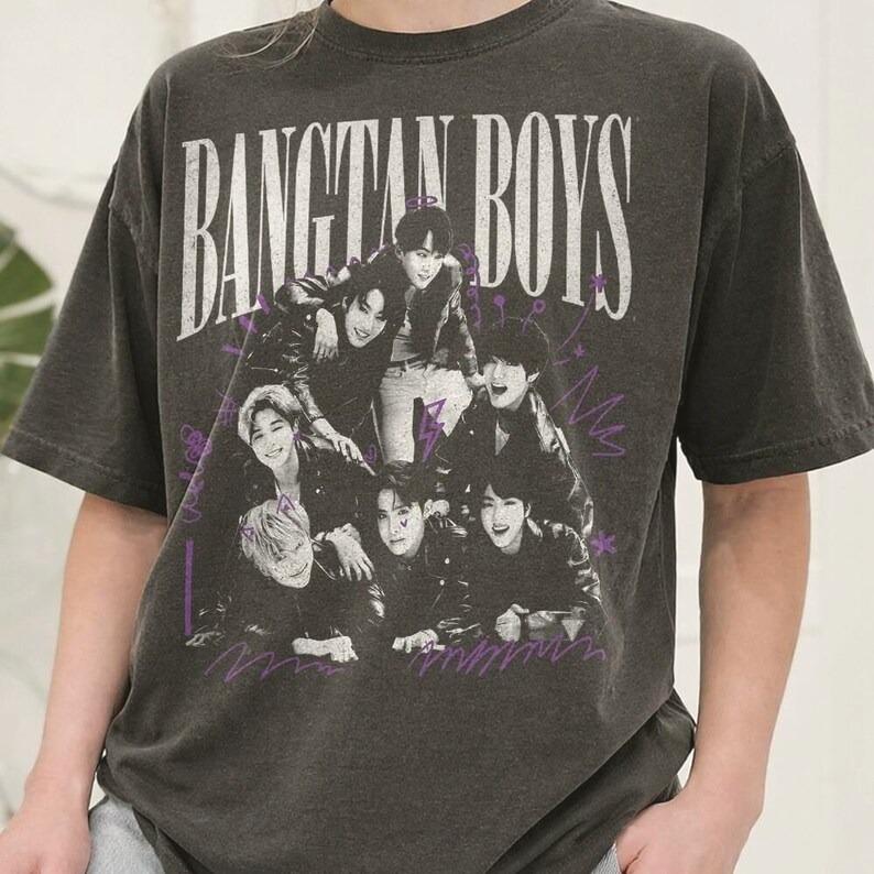 2026 BTS Moda Uomo Donna Top Vintage Bangtan Boys Camicia Kpop Album Arirang, Regali per Fan Hip Hop Streetwear Maglietta Oversize
