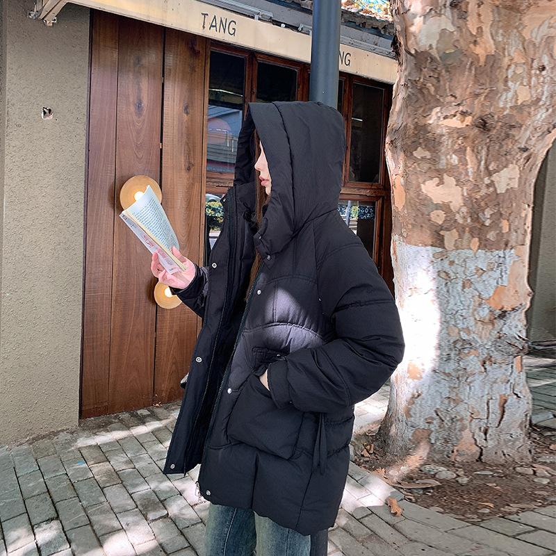 Women's medium and long cotton-padded clothes 2025 new versatile fashion loose women's cotton-padded jackets winter thickened hooded