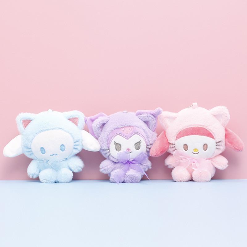 Soft And Fluffy Sanrio Character Plushies Kuromi Cinnamoroll Cute Animal Dolls For Girls