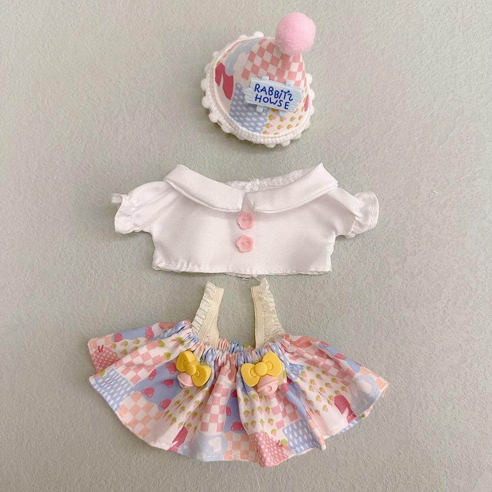 For 20CM Cotton Doll Rompers Cartoon Plush Doll Replacement Outfit Playing House Accessories Mini Clothes