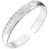 White copper silver-plated Peacock Heart Sutra open bracelet, fashionable and versatile solid open bracelet for women, a gift for a girlfriend
