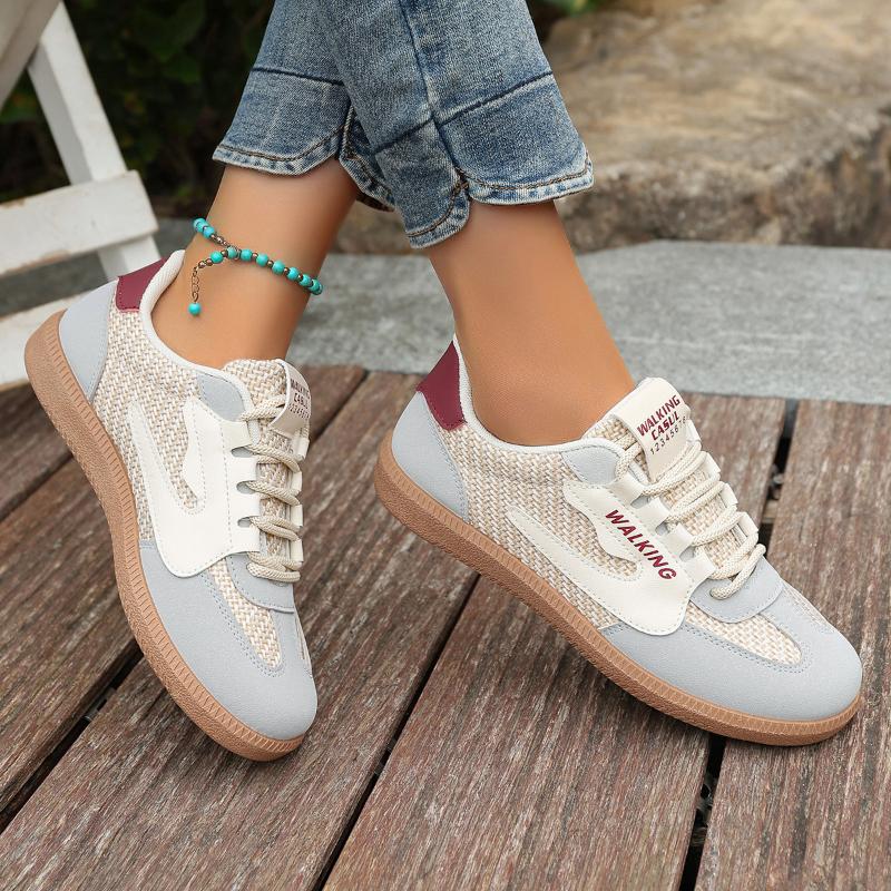 Spring  Light Casual Shoes Platform Retro Sneakers High-quality Women Shoes Color Block Casual Sneakers Zapatos Mujer