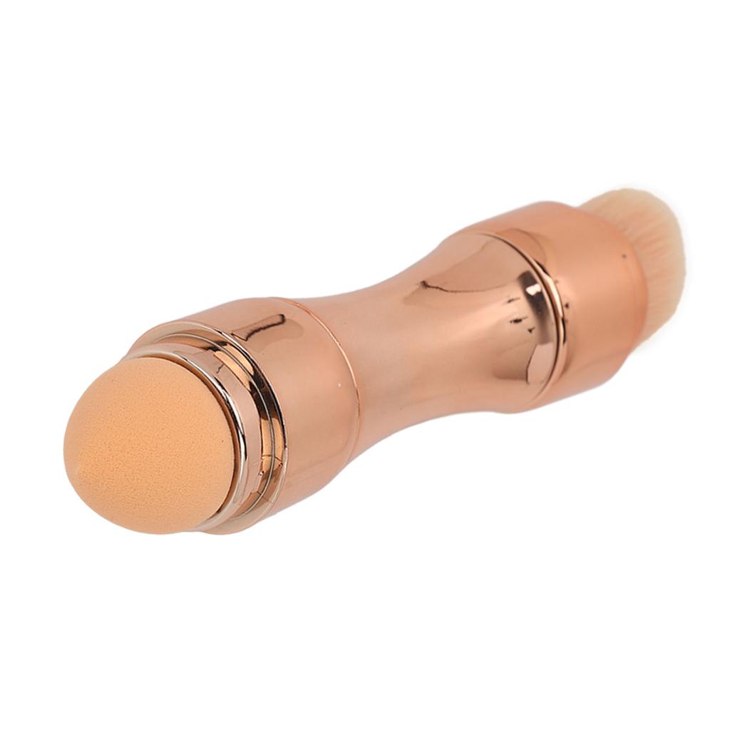 4 In 1 Makeup Brush Soft Bristles Elastic Sponge Head Portable Eyeshadow Lip Powder Foundation