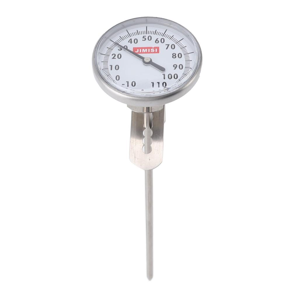 Milk Thermometer Professional High Accuracy Long Stem Stainless Steel Dial Thermometer for Coffee
