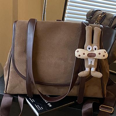 Retro Casual Large-capacity Underarm Bag Women's New Suede Tote Bag High-value Shoulder Backpack