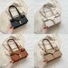 Stylish Vintage Pu Shoulder Bag For Women Chic Lock Closure Square Handbag Soft Material Crossbody Bag