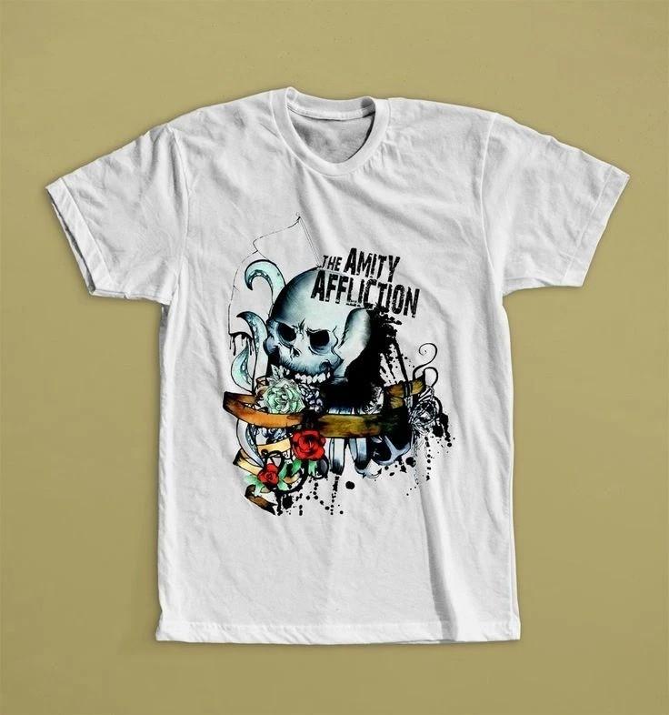

New The Amity Affliction Band Music Gift For Fans White S5XL Shirt BB685 Unisex T-Shirt XXXL