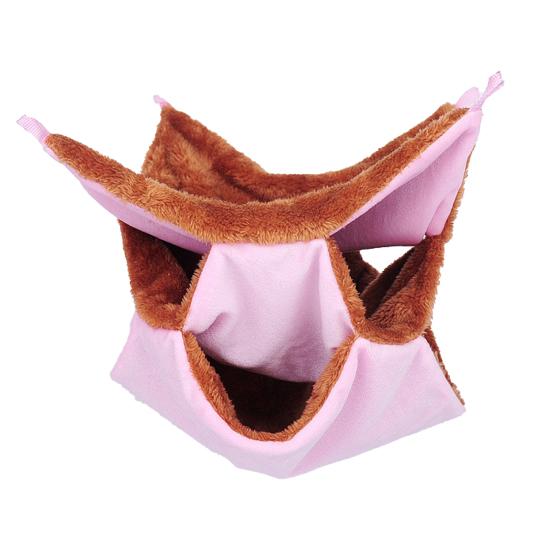 3 Layer Thick Plush Warm Bed Rat Hammock Hanging Nest Hamster Sleeping Bag House
