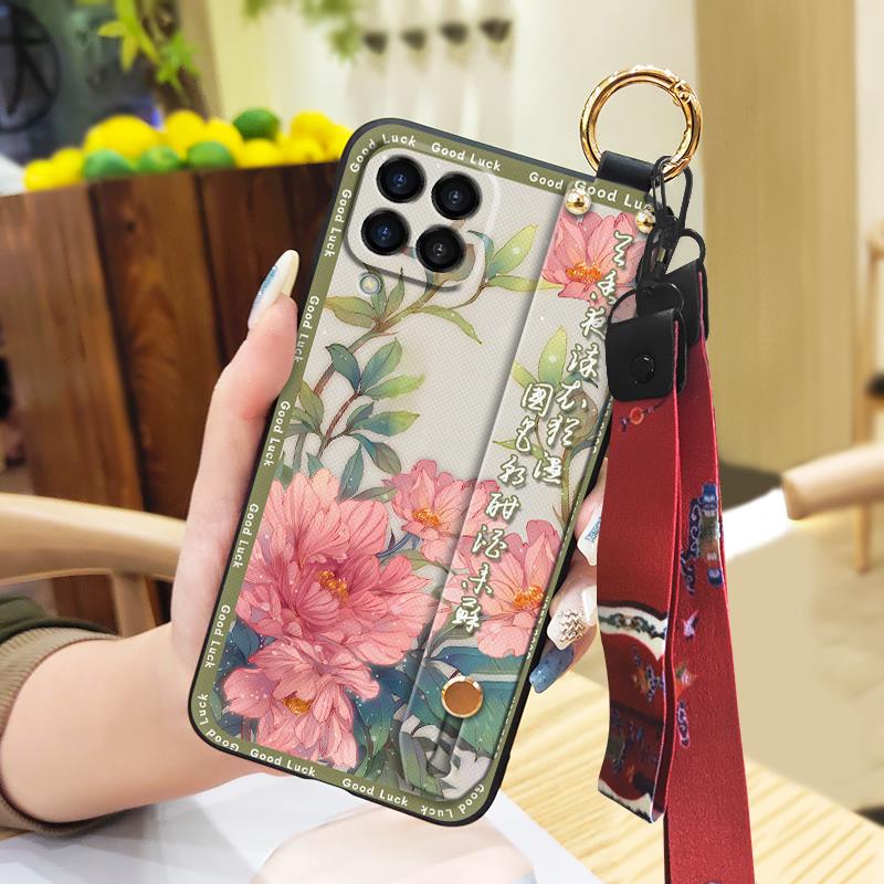 Strapazierfähige Lanyard-Handyhülle für Samsung Galaxy M33 5G Global/SM-M336B/DS/Jump2 Mode-Rückseite für Mama Ständerring