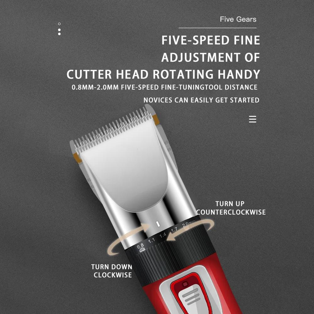 Dog Cat Clipper Hair Clippers Grooming Haircut Pet Shaver Conjunto completo Pets Recarregável Professional Cutter Shaver Máquina de corte