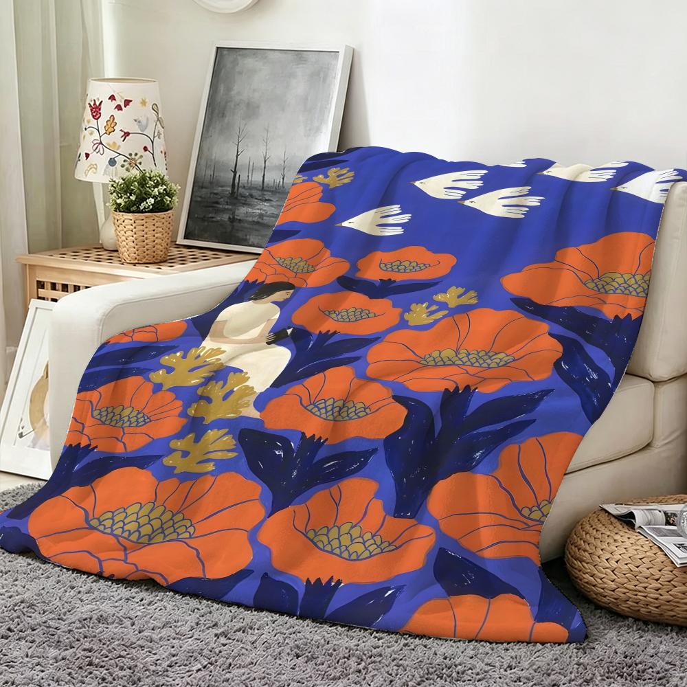 Illustrator V Virginie Cognet Throw Flannel Throw Blanket Suitable for Sofa Living Room Bedroom