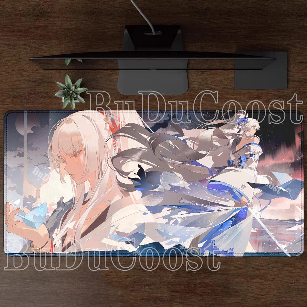 Hiyuki Gaming Wuthering Waves Mousepad Computer Office Accessorie Keyboard Mouse Pad Anime Sexy Girl Rubber HD Printing Desk Mat