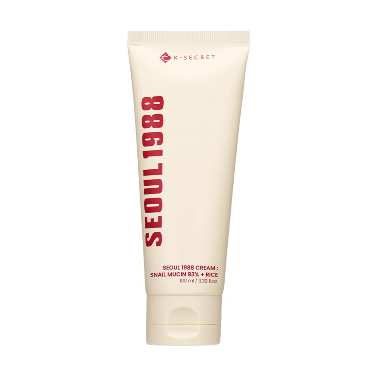 K-SECRET Seoul 1988 Snail 93 Cream, Deep Hydration & Skin Smoothing, 100ml