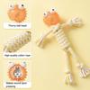 Dog Rope Chew Toy Squeaky Spiky Ball Cotton Rope Puppy Teething Toy Interactive Tug-of-War Toy Toy for Small And Medium Dogs Teeth Cleaning