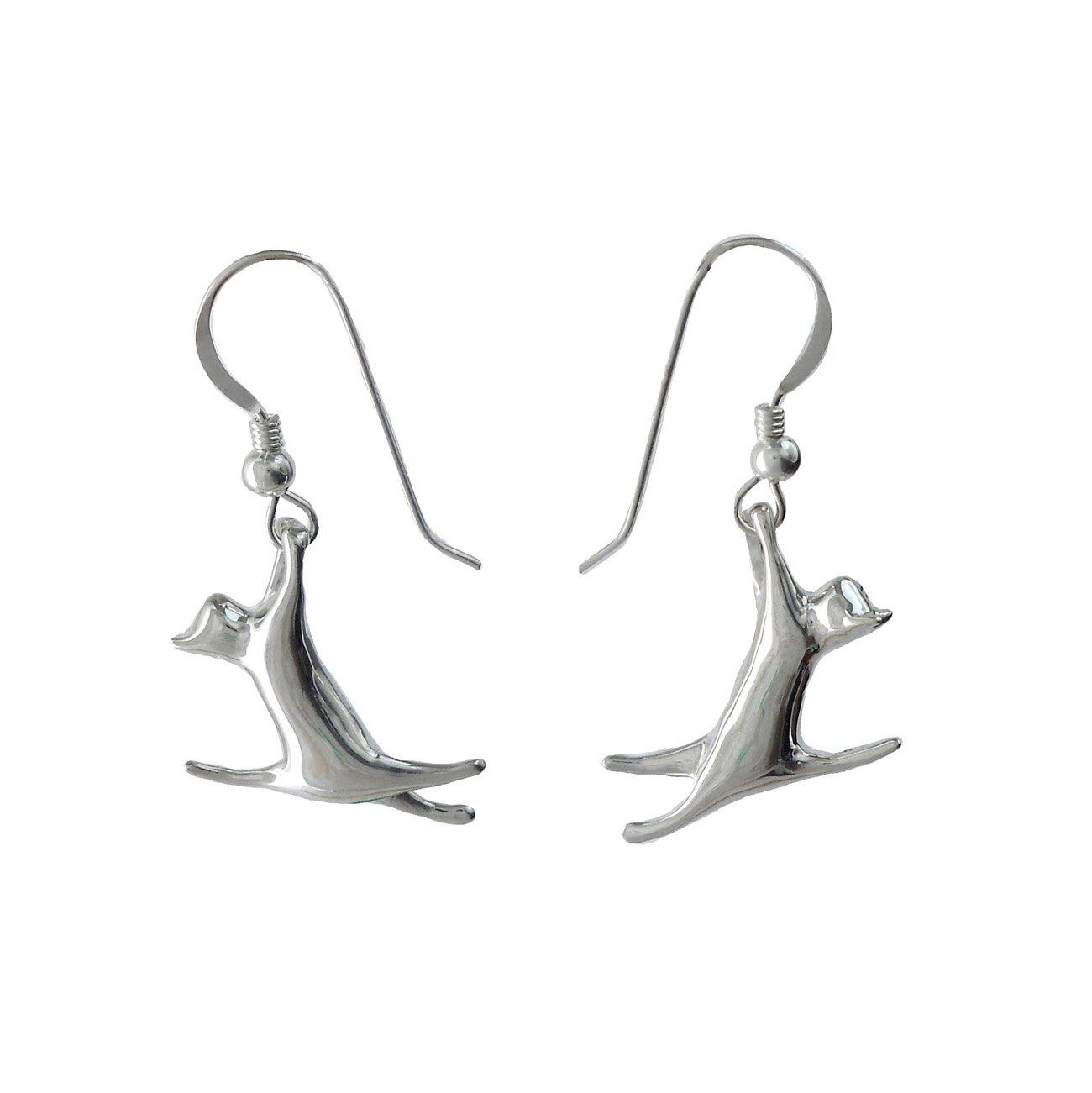 

Novel Cat Silver Accessories Earrings, Backing,