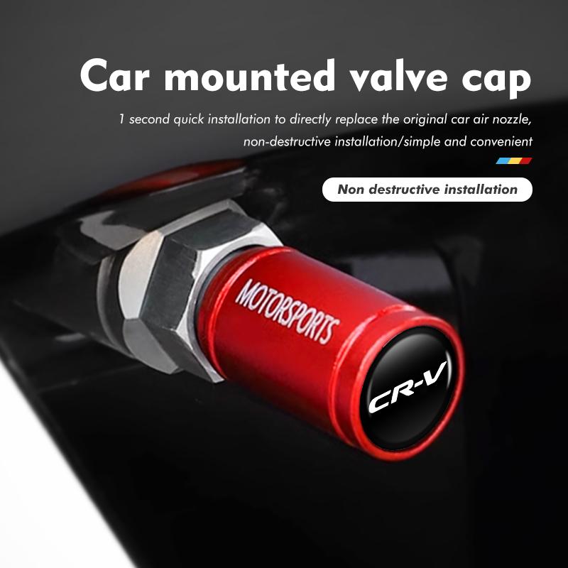 4pcs Car Logo Tire Valve Cover Alloy Wheel Tyre Stem Dust Cap For Honda Accord 9 10 9th 10th 2014 2015 2016 2017 2018 2019 cwvc57