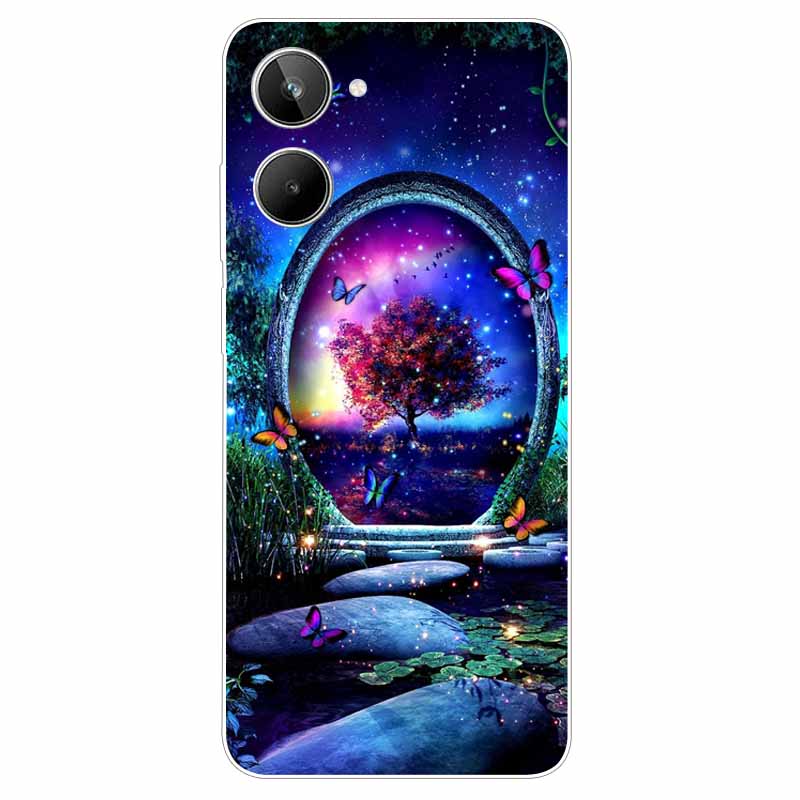 For Realme 10 4G Case 6.4'' Soft TPU Cats Lions Protection Silicone Phone Covers for Realme 10 Case 2022 Clear Realme10 RMX3630