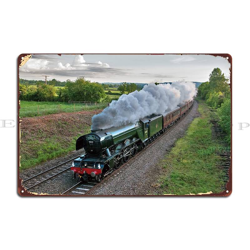 DORA Tin Sign Flying Scotsman Metal Plaque Classic Vintage Iron Vintage Cinema Tin Sign Poster 20x30cm(7.8x11.8inch)