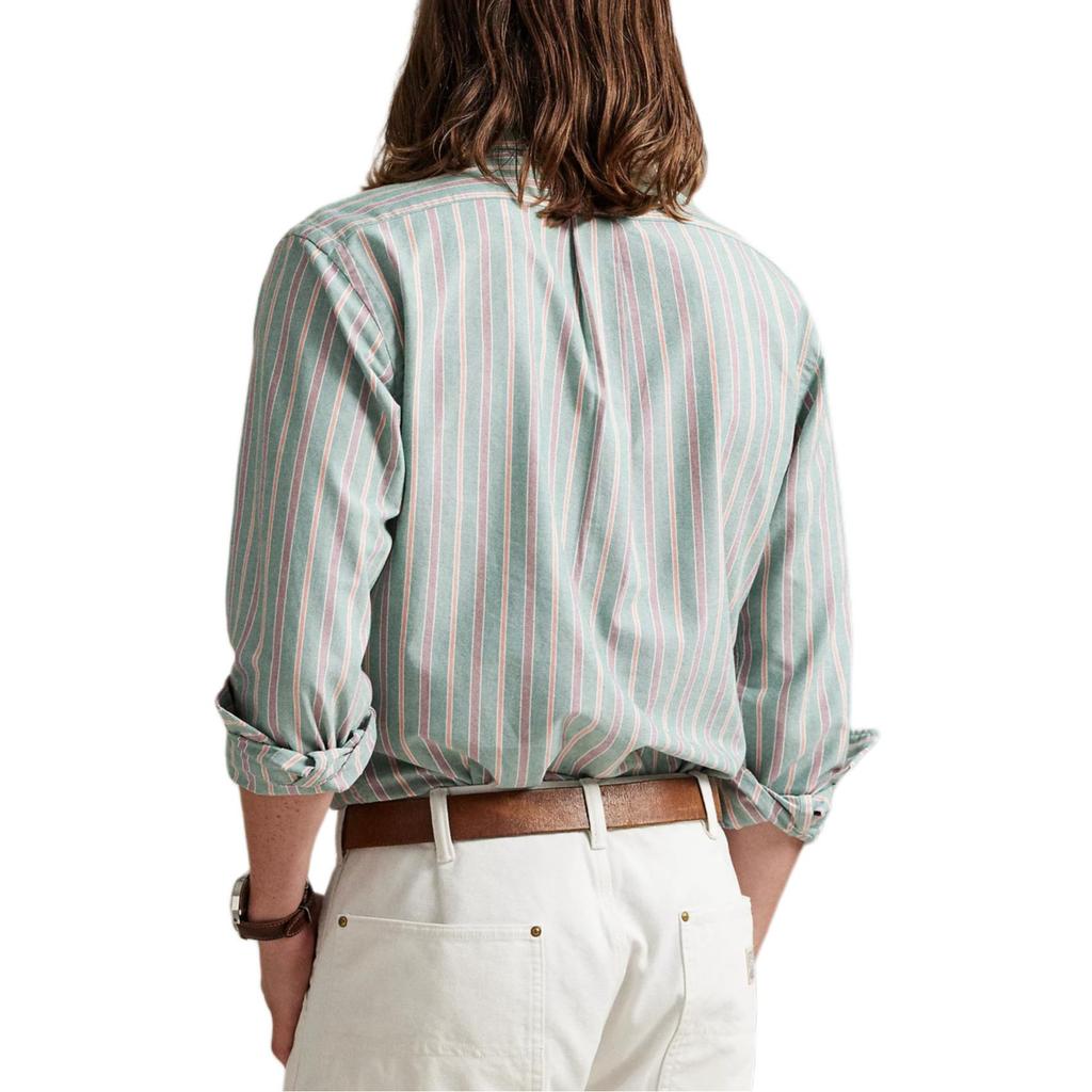 Polo Ralph Lauren Stripet Bomull Brodert Pony Skjorte Herre topper 710P00630-003