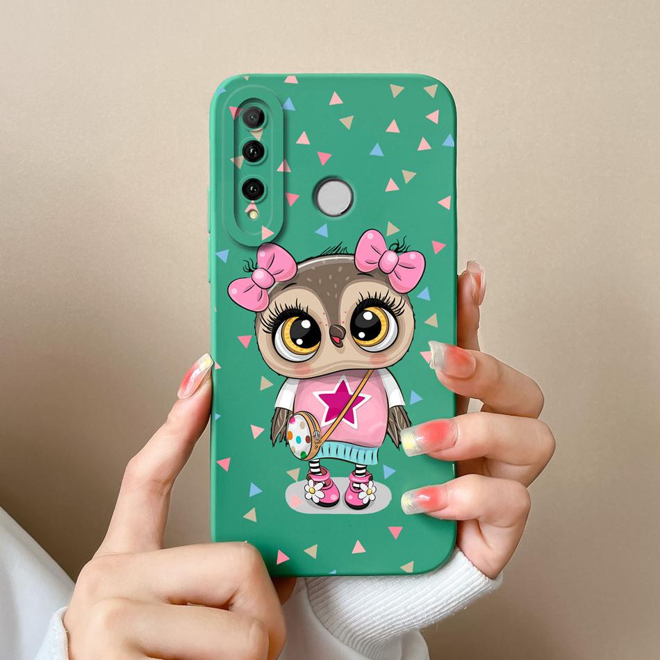 For Honor 10i Phone Case Butterfly Cat Soft Liquid Silicone Camera Protection Cover For Huawei Honor 10 i Model HRY-LX1T Fundas