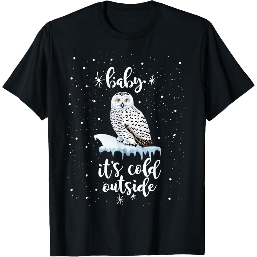 Winter nights snowy owl, winter in the nights T-Shirt S