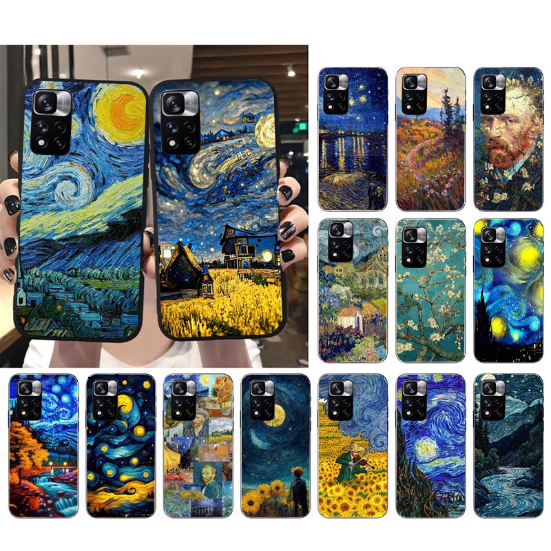 Van Gogh Sternennacht Handyhülle für Xiaomi Redmi note 13 12 11 10 Pro 12S 11S 10S Redmi 10 13C 9C Funda