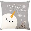 Christmas Pillow Cover Linen Printed Home Sofa Cushion Cover Living Room Bedroom Pillow Cover