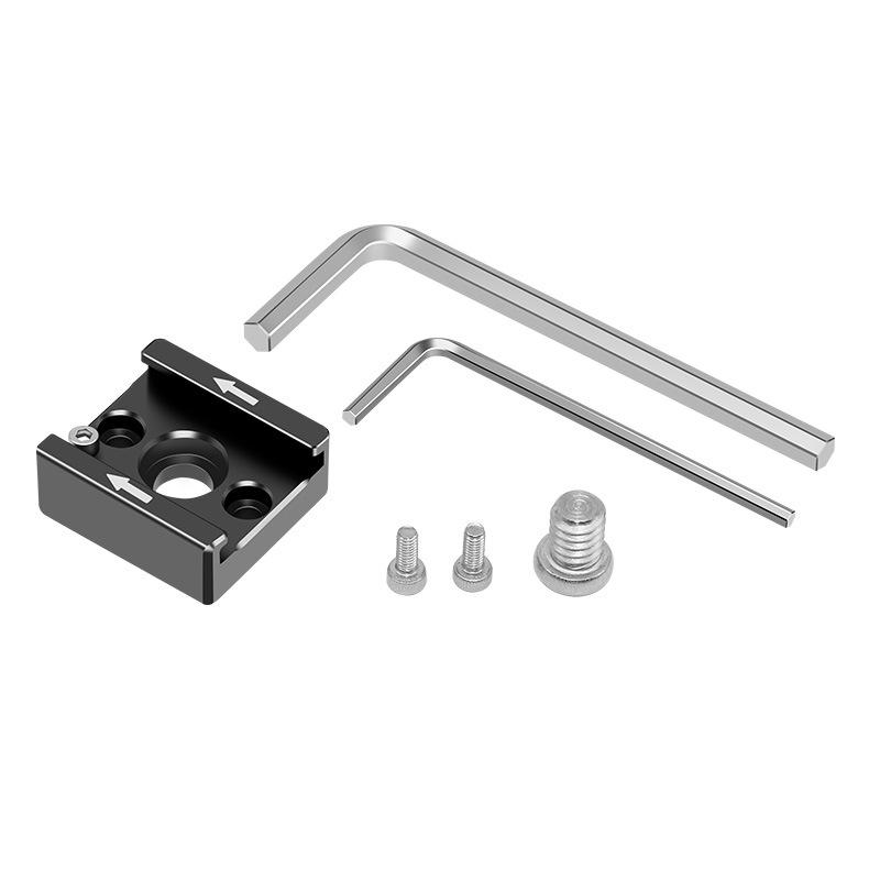 DSLR Camera Cage with Quick Release, Cold Shoe Mount, 1/4 Adapter for Fill Light & Mic Stabilizer