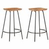 VidaXL Bar Stools 2 Pcs Solid Acacia Wood