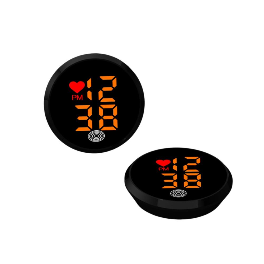 Mini Car Dashboard Clock Touch-Activated Digital Clock Stick-On Clock for Car Boat Bike Truck