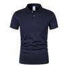 Men's Polo Simple Pure Color Short-Sleeved Shirt, High-Grade Fabric, Breathable and Comfortable Fabric with Ice Feel, Summer Out