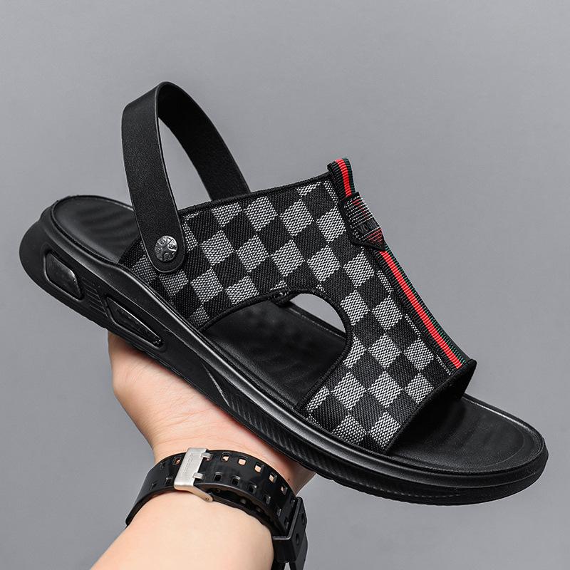 Men's Sandals Summer Driving Sports Casual Versatile Slippers Comfortable and Breathable Soft-soled Non-slip Beach Sandals